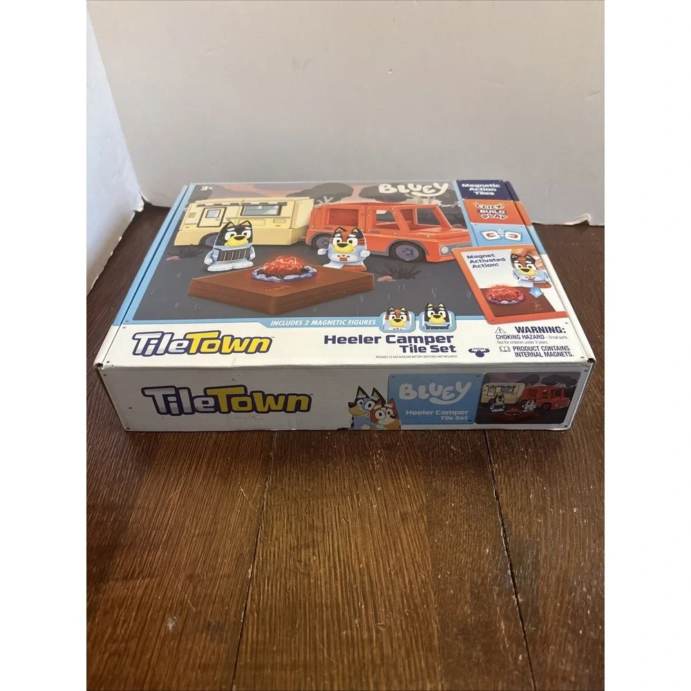 Tile Town Bluey Heeler Camper Tile Playset - Magnetic Building Set‎ - Ages 3+